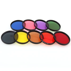 RISE (UK) 49/52/55/58/62/67/72/77/82mm Bingkai Ultra Tipis Filter Warna Abu-abu Merah Muda Hijau Biru Merah Coklat Penuh untuk Lensa Kamera DSLR SLR 12 filter merah penjualan terbaik - №