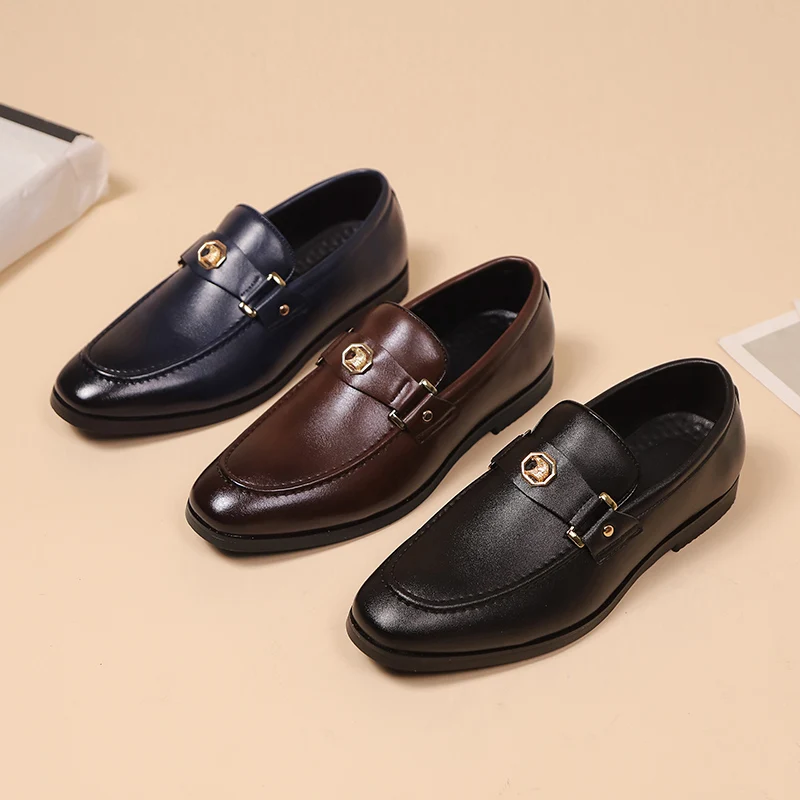 Classic Men Loafers Black-brown Color Men One-piece Lightweight Comfortable Shoes for Driving Traveling Gentleman Shoes 38 - 46