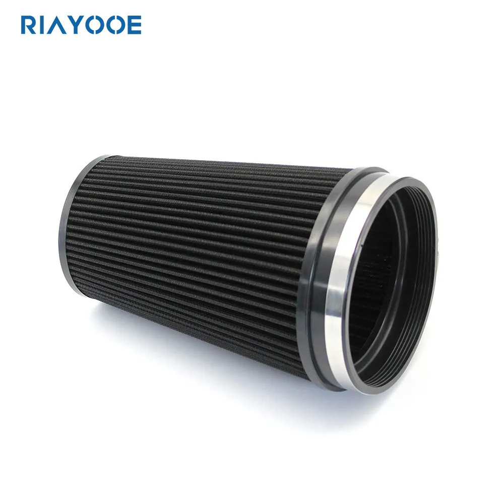 High Flow Cone Air Filter Cold Intake Pipe Systems Performance 150mm-6inch Box Housing For Sport Racing Car Engine Universal