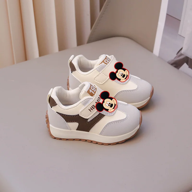 Disney Minnie Mouse meisjesschoenen lente herfst baby zachte bodem peuterschoenen 1 tot 3 jaar oud Mickey Mouse sportschoenen