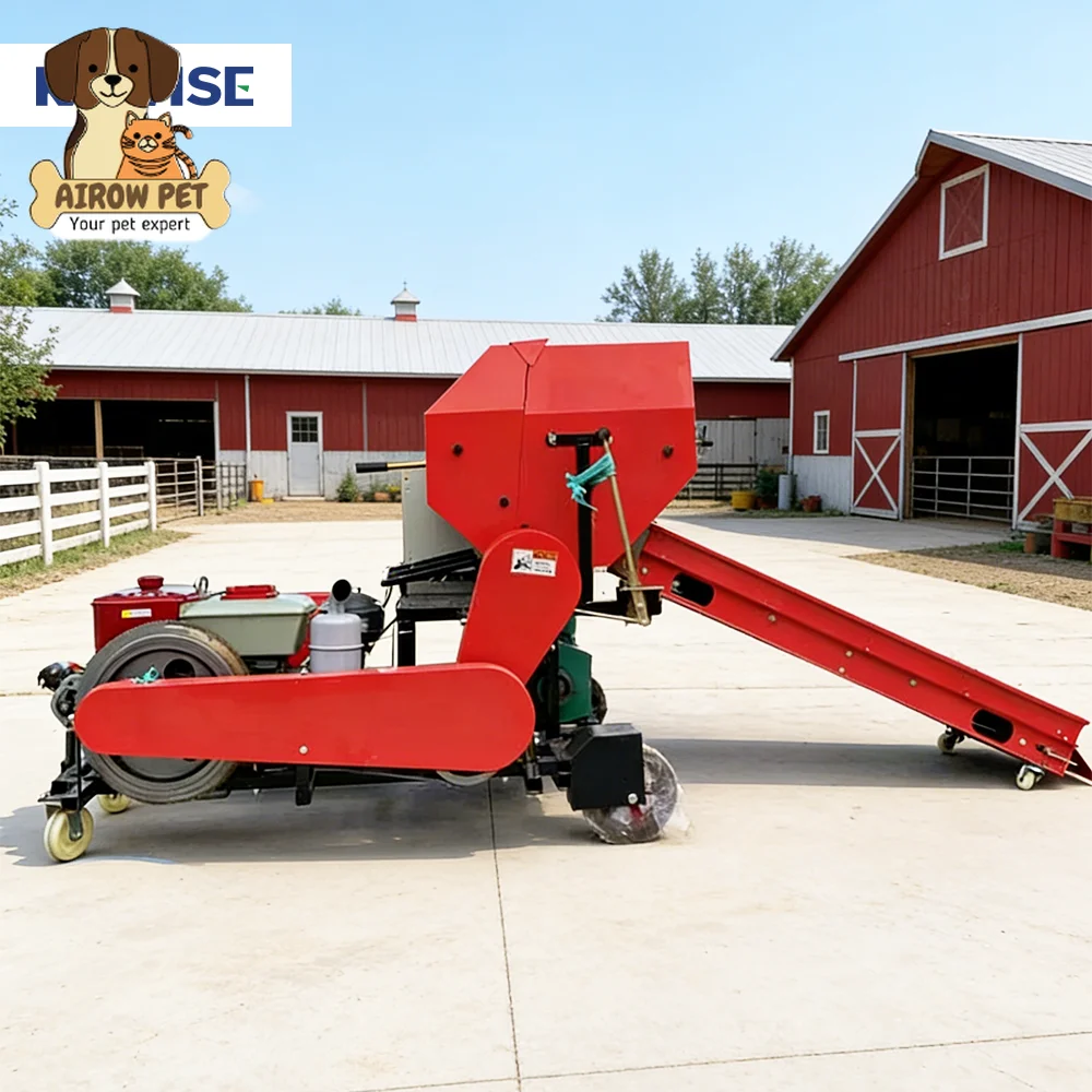 AIROW Grass Silage Baler Wrapper for Green Forage, Livestock Feed Round Bale Packing on Farms