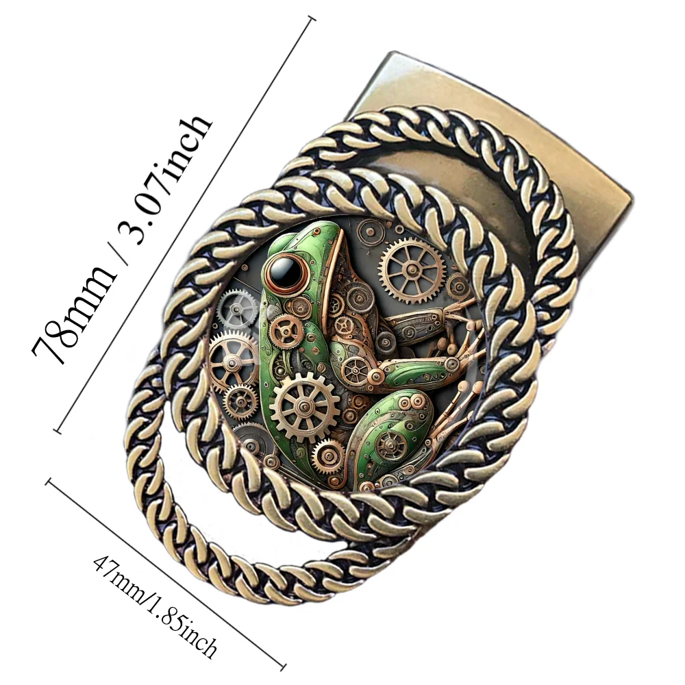 Steampunk Frog Automatic Ratchet Belt Buckle Fashion Personalized Waist Accessory Best Gift for Friends