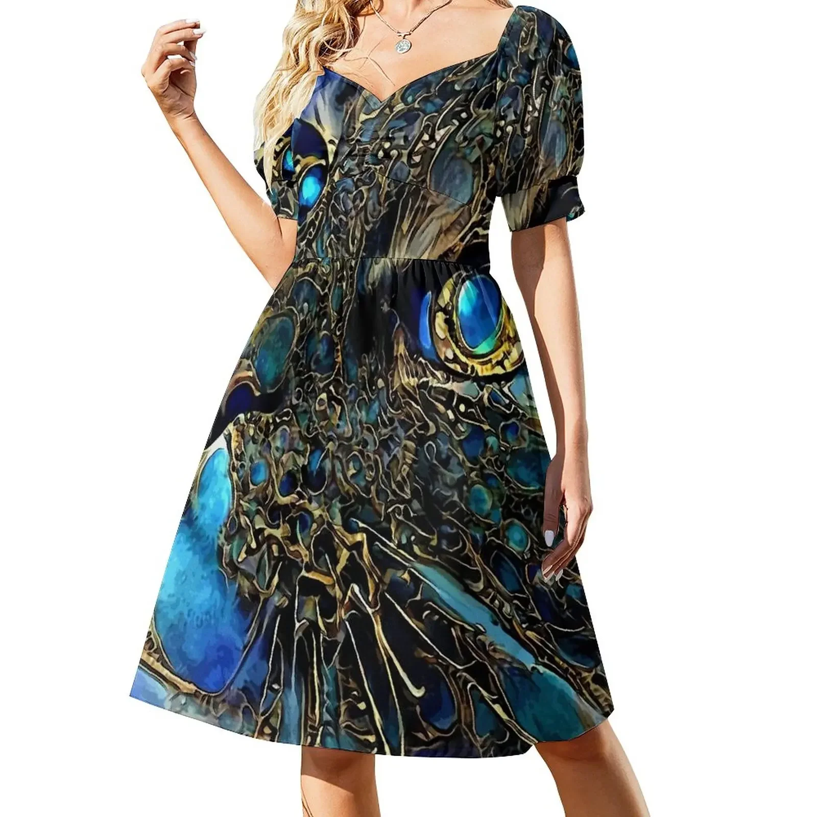 

Cat jewell -cat, chat, cat, lea roche paintings Short-Sleeved Dress evening dresses luxury 2025 women dress