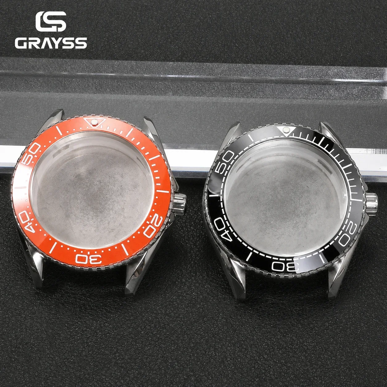 New Stainless Steel Diver Watch Case for NH35 NH36 Movement Ceramic Bezel Sapphire Domed Crystal 120 Click Watch Case