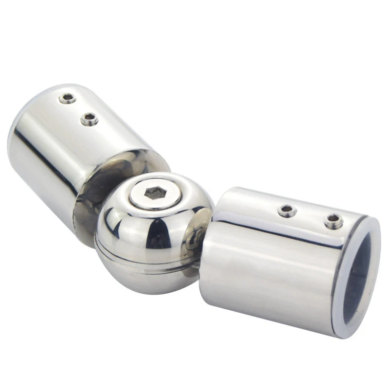 Conector de tubo de acero inoxidable, 2 piezas, 19/25mm, piezas para cuarto de ducha, cabezal de varilla, soporte de vidrio, puntal, Clip de vidrio