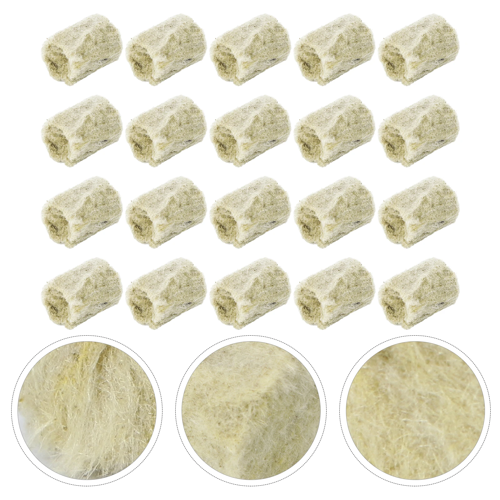 

20 Pcs Hydroponic Wool Plug Soilless Cultivation Seed Starting Cubes Greenhouse Vegetable Planting Gardening Tools