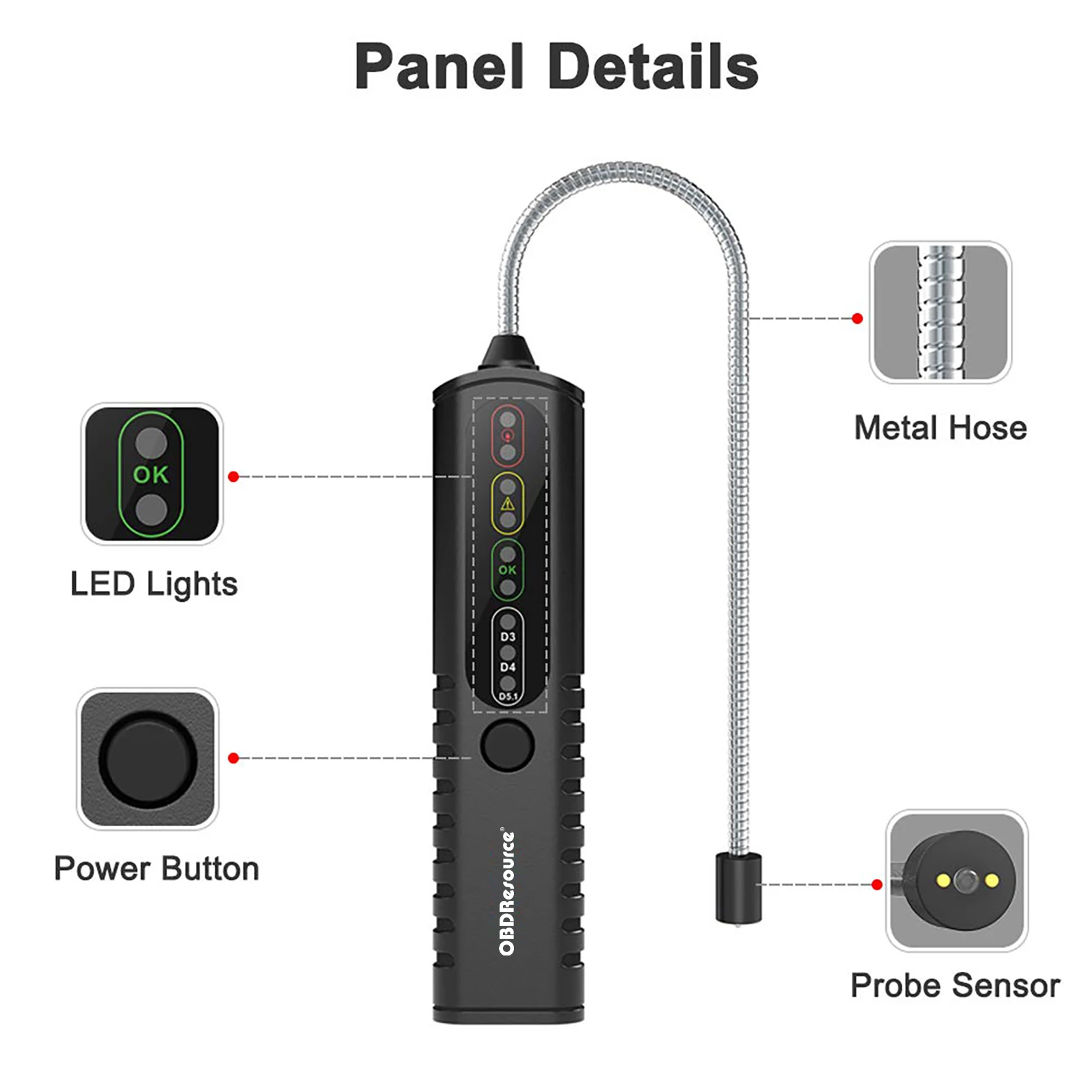 Car Brake Fluid Tester BF100 for DOT3 DOT4 DOT5.1 LED Indicators Accurate Brake Automotive Oil Quality Detector Accessories