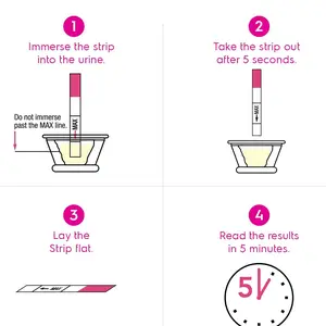 50 Pregnancy Test Strips HCG Early Detection Test Strips for Women, Fast Results with more than 99% I need up to 6 days before 8 Main Sales Pregnancy Test - №4