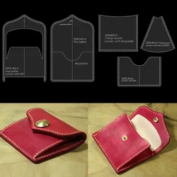 YOMDID 5pcs Wallet Making Template Acrylic Molds DIY Leather Stencils Mini Wallet Handcraft Coin Purse Mold Leather Accessories