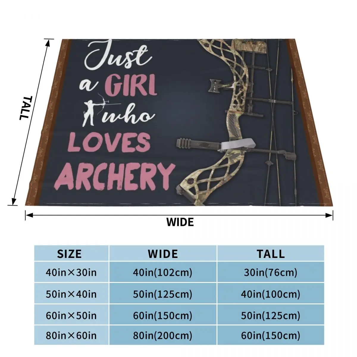 JUST A GIRL WHO LOVES ARCHERY BLANKET Throw Blanket heavy to sleep Blankets For Bed Blankets