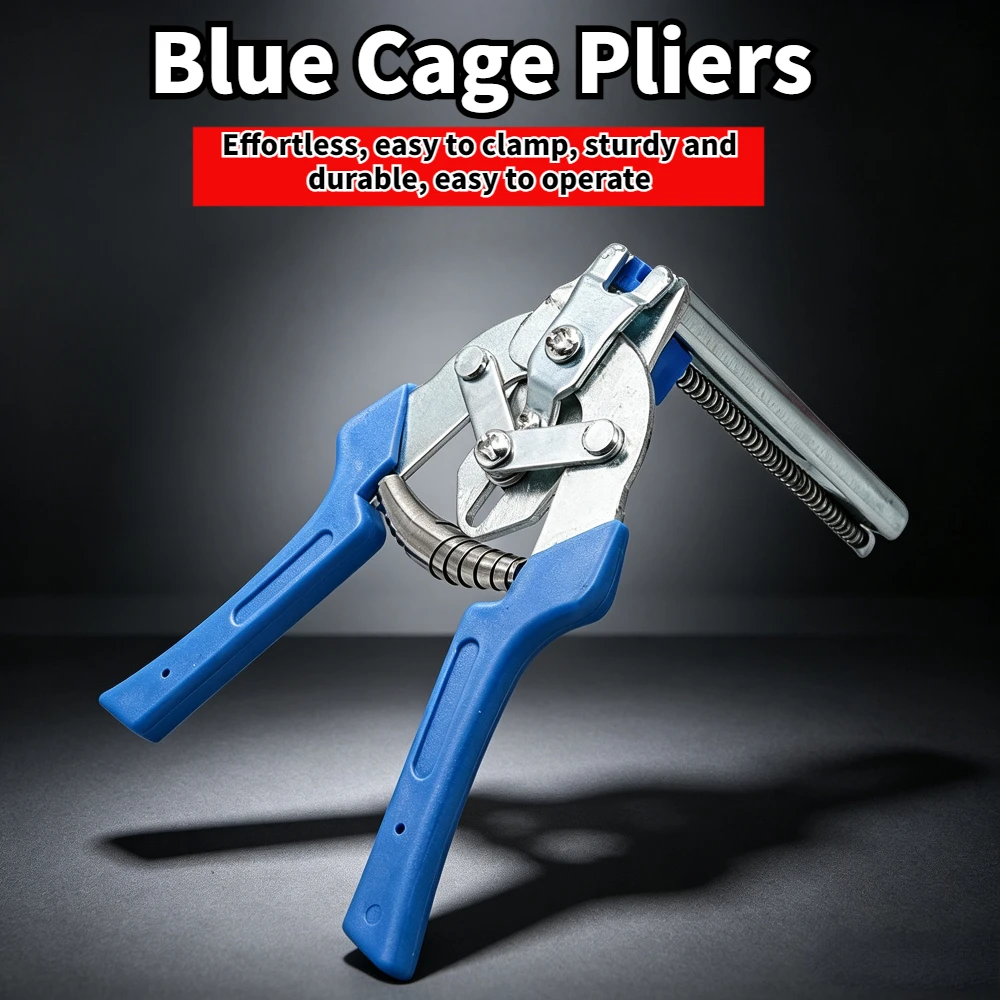 Hog Ring Plier Tool/ 600pcs M Clips Staples Chicken Mesh Cage Wire Fencing Caged Clamp Ring Plier Fencing Manual Plier Universal