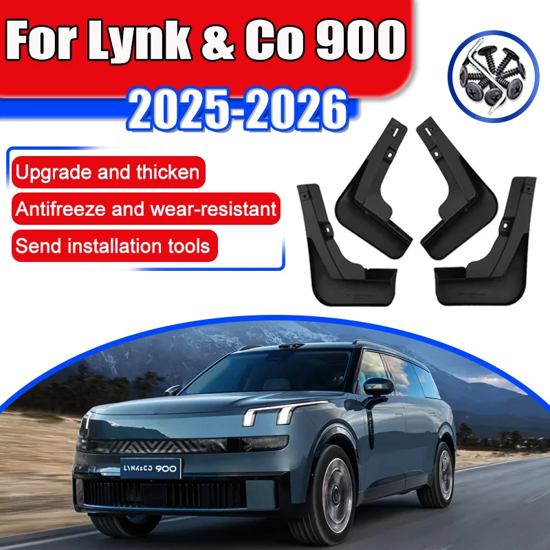 

Car Mudguards for Lynk & Co 900 L946 2025 2026 Accessories Front Rear Wheels Fenders Mud Flaps Anti-splash Flap Mudflap Tools