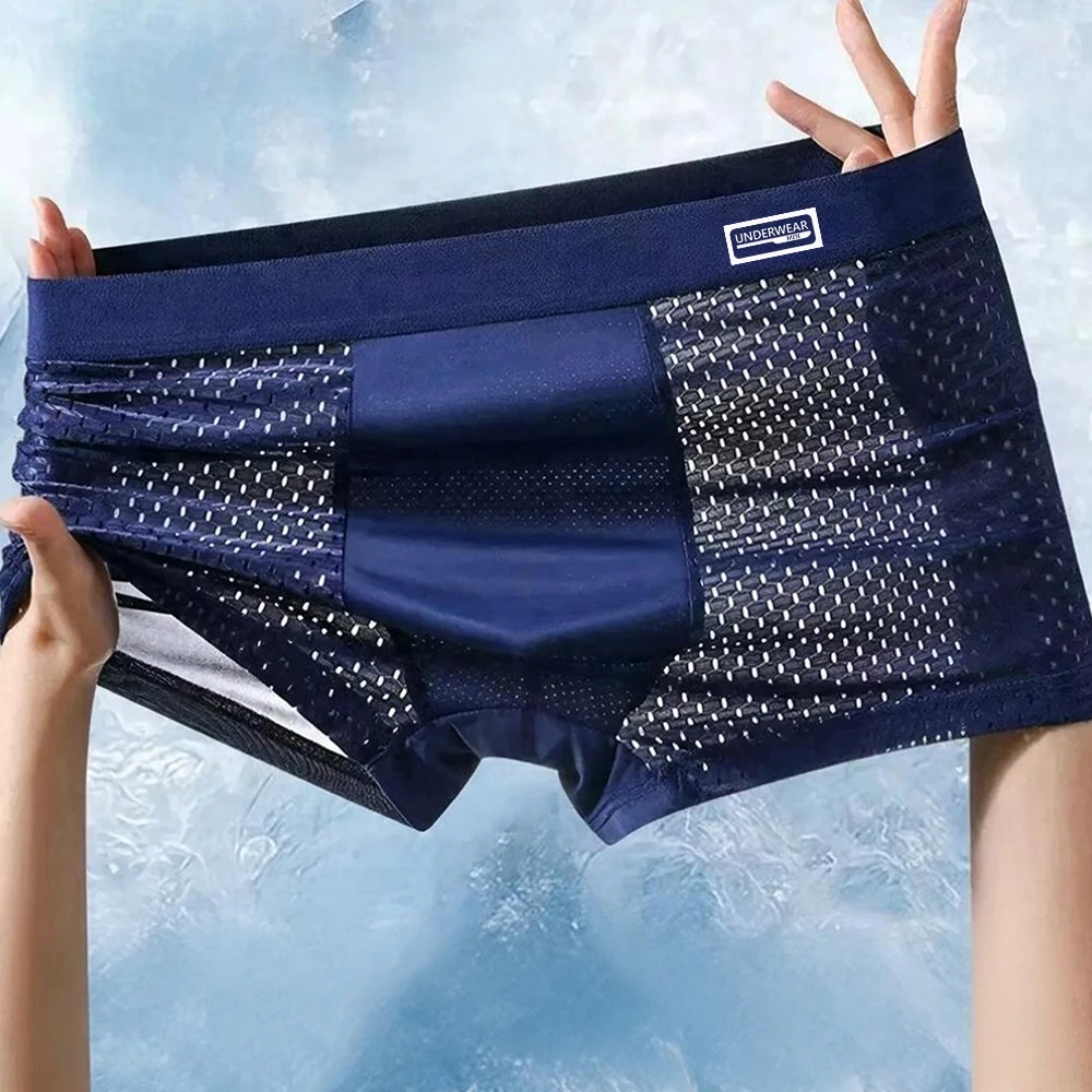 8 Stück Herren-Unterwäsche aus Bambusfaser, atmungsaktive Herren-Slips mit Mesh-Einsatz, U-förmige Herren-Unterhosen, für den täglichen Gebrauch, weiche Herren-Slips. – Detail 6