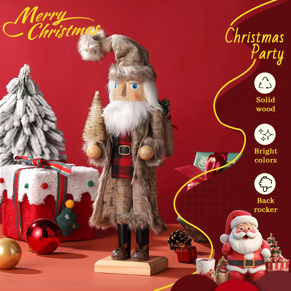 

Festival Nutcrackers 38cm Figurine Christmas Puppet Toy Desktop and Shelves Decors Ornament Gift Ornaments Christmas Decorations