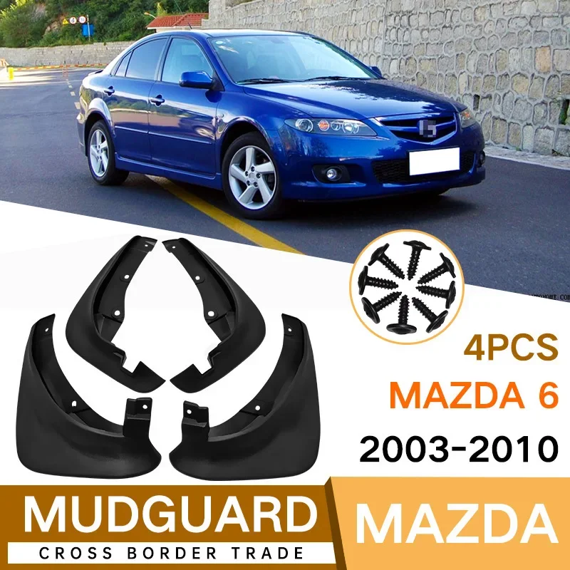 

For Mazda 6 Sedan 2003-2010 black car mudguard Reduce dust Resist tire dirt car accessories tools