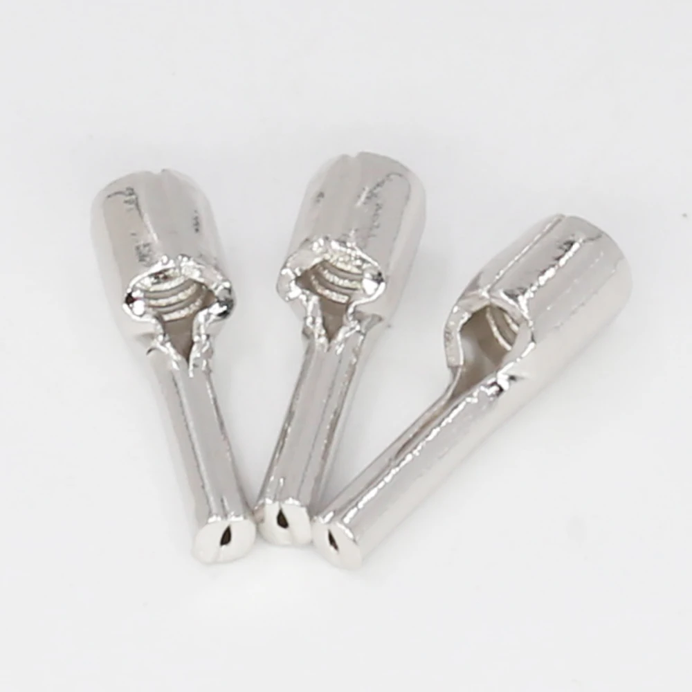 VP201R+VP202R  4Pc Hi-end Power Socket Installation Connector Pure Copper Rhodium Plated Copper Y Fork Banana Plug