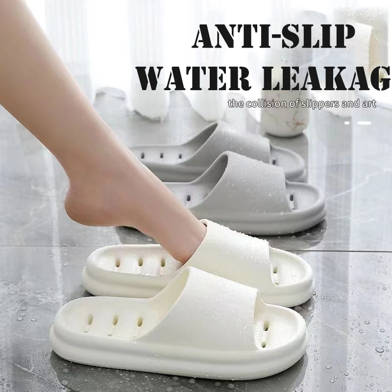 Bathroom Slippers Quick-drying Shower Hollow Out Indoor Summer Soft EVA Shoes Anti-Slip Flip Flops for Men Women