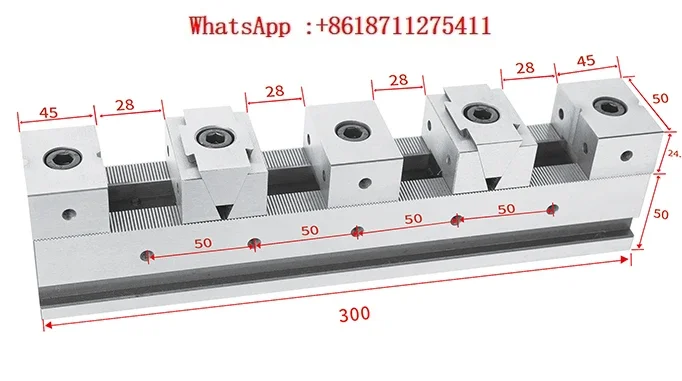 Side-by-side vise, multi-station vise, flat vise, machining center, CNC free side-by-side, tooling, fixture, precision tiger