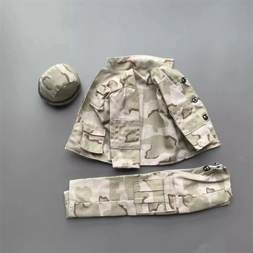 Best Sell 1/6th Modern US. Soldier Doll CAMO Uniform Coat Tops Helmet Accessories For 12" DID DAM COO HT Action Figure Collect