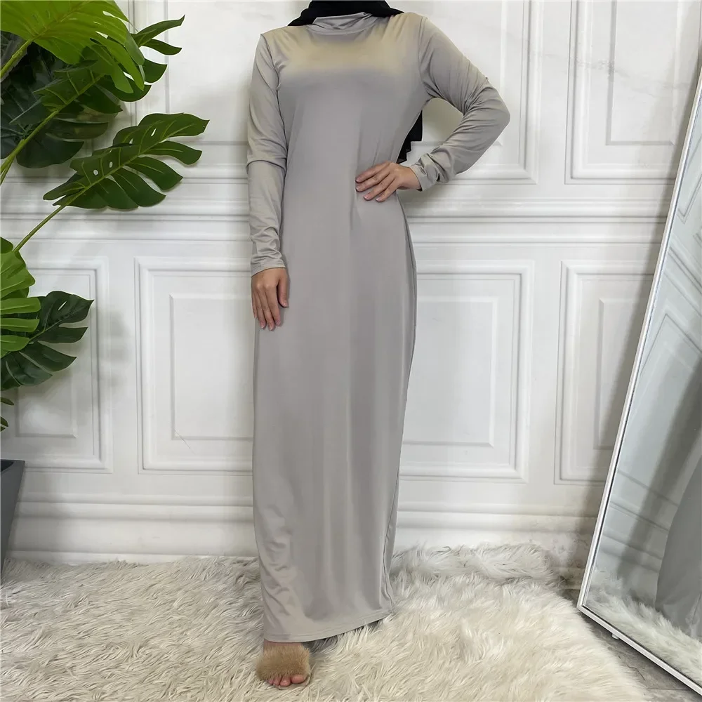 All-Match Muslim Clothes Under Abaya for Women Hijab Inner Dress Dubai Turkey Kaftan Islamic Clothing Casual Vestido Caftan Robe