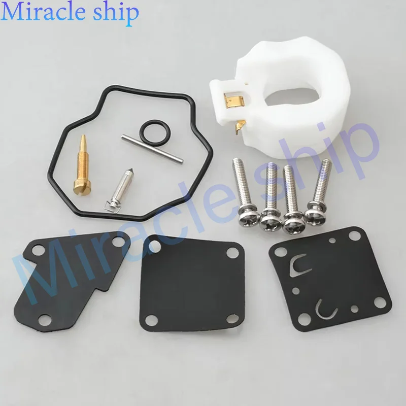 6E0-W0093 Carburetor Repair Kit 6E3-W0093 Replaces Parts for Yamaha Outboard Engine 4HP 5HP 4M 5M