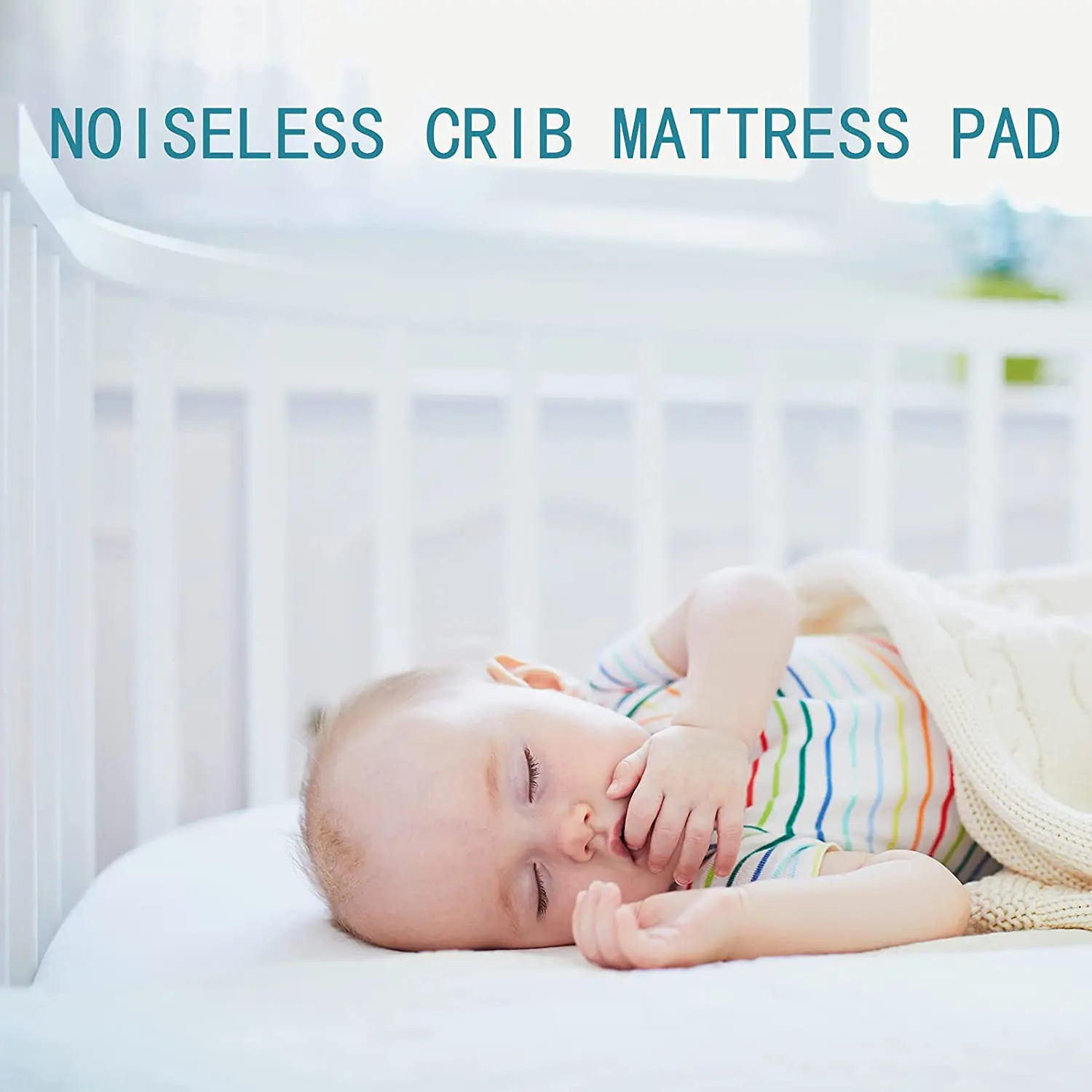 Housse de matelas imperméable pour bébé, protection de drap de lit avec poche profonde, lavable en Machine