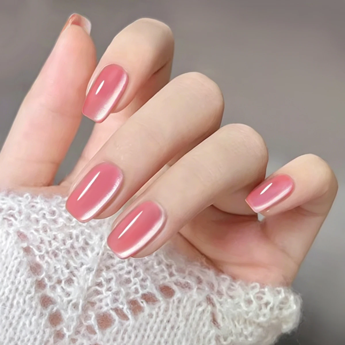 Mpow 1/2pcs 10ml Pink Cat Eye  - Nail Art Cat Eye Pink ulasan dan harga