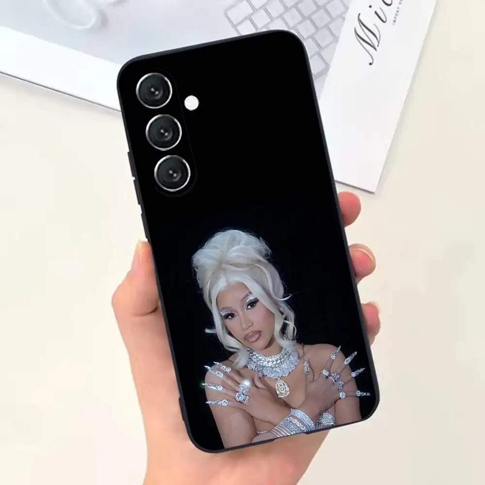 حافظة هاتف C-Cardi B Am I The D-Drama لهاتف سامسونج جالاكسي A73,31,32,72,41,53,52,71,22,5G,Note,J7,8,9 غطاء أسود ناعم #5