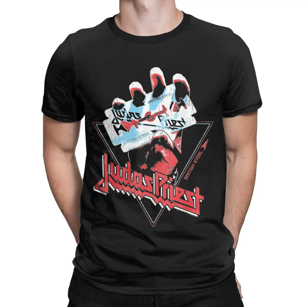 Judas Priest Men's T Shirt Funny Tees Short Sleeve O Neck T-Shirt Cotton Graphic Printed Clothing