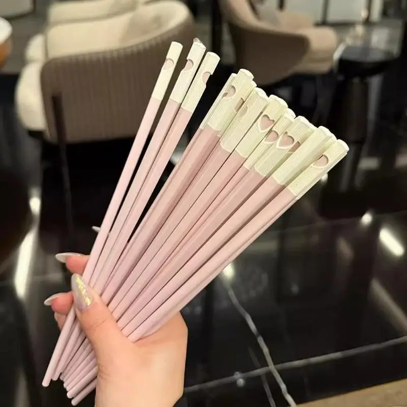 1 Pair Non-Slip Colorful Japanese Chinese Chopsticks Sushi Sticks Reusable Korean Chopsticks Healthy Alloy Tableware