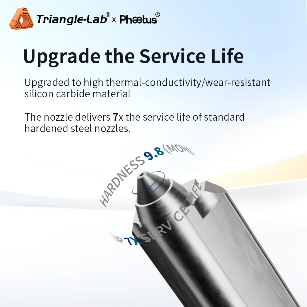 فوهة كربيد السيليكون Trianglelab Phaetus مناسبة تمامًا لفوهة Flashforge AD5X ترقية مزاج الطباعة 300 ℃ #4