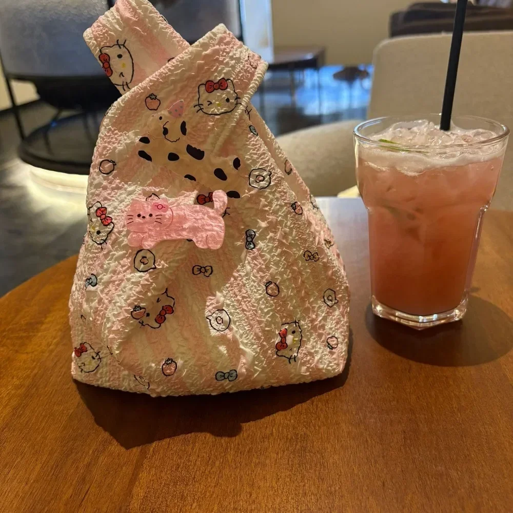 

Sweet Kawaii Anime Sanrio Ins Fashion Storage Bag Cute Cartoon Commute Hello Kitty Handbag Match Bag Lovely Gifts for Girls