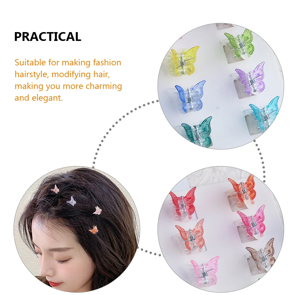 

24 шт., заколки для волос в форме бабочки, мини-коробка цвета фруктов для детей, девочек, женщин, вечерние, повседневная одежда, пластиковый материал из смолы