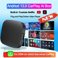 Nuevo Android13 CarPlay Boxi Ai Box compatible con Netflix YouTube Google Store adaptador inalámbrico Carplay Android Auto para OEM con cable CarPl