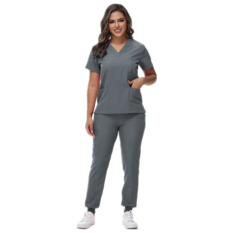 Slim Fit Medizinische Peelings Uniform Frauen Peeling-Sets Pflege Zubehör Krankenhaus Chirurgie Kleider Zahnklinik Schönheitssalon Arbeitskleidung