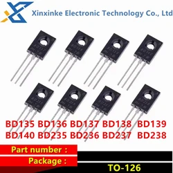 20PCS BD135 BD136 BD137 BD138 BD139 BD140 BD235 BD236 BD237 BD238 TO-126 NPN Power Triode Transistor