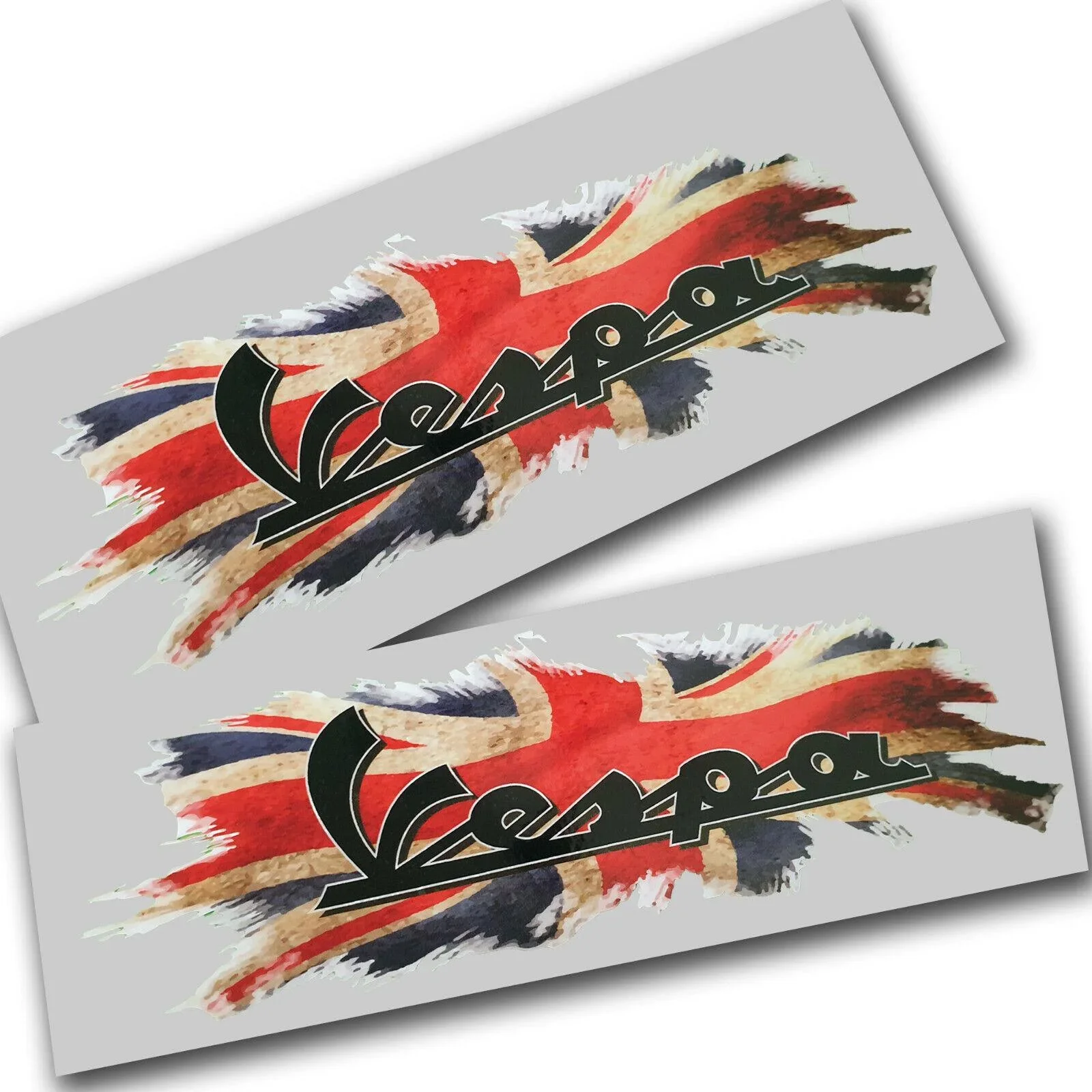 

For VESPA British union flag jack Motorcycle graphics stickers decals x2 LRG