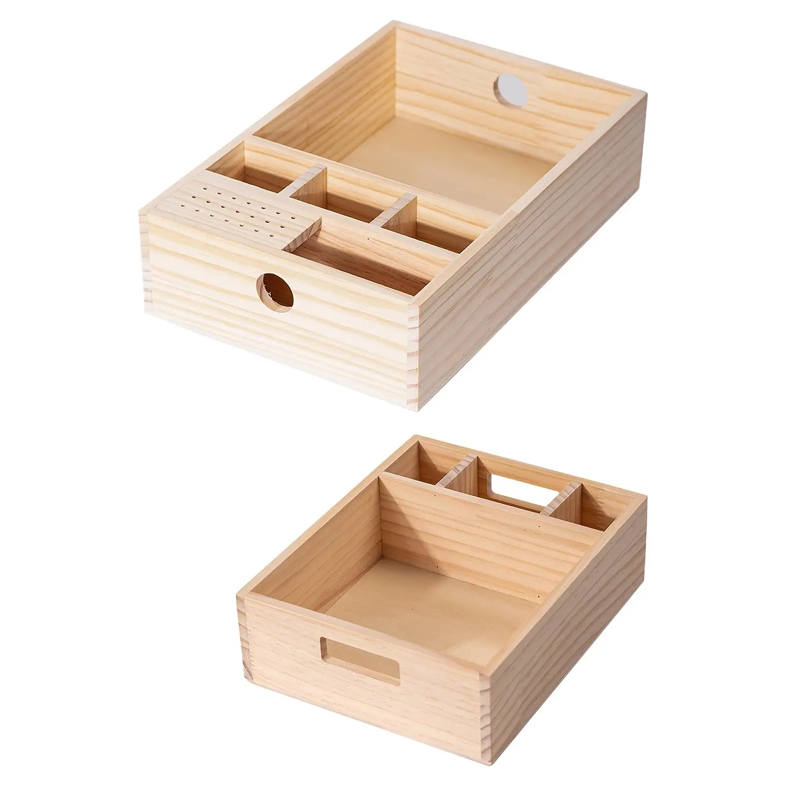

Wooden Nail Art Storage Box Storage Case Supplies Portable Large Space Home Lightweight Display Stand Nail Art Tool Organizer