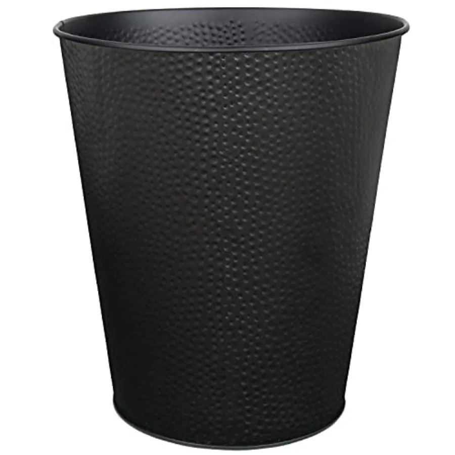 

6liter stainless steel wastebasket for bedroom and bathroom modern black trash can with compact design ideal for small spaces d