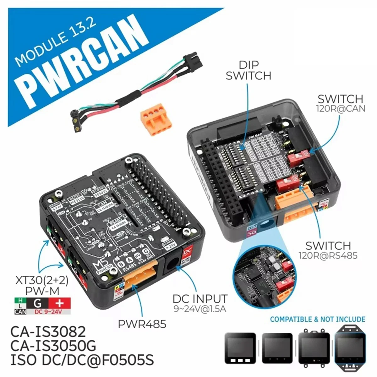 For PwrCAN Module13.2 Multi-Function Communication Module Dual CAN and One RS485