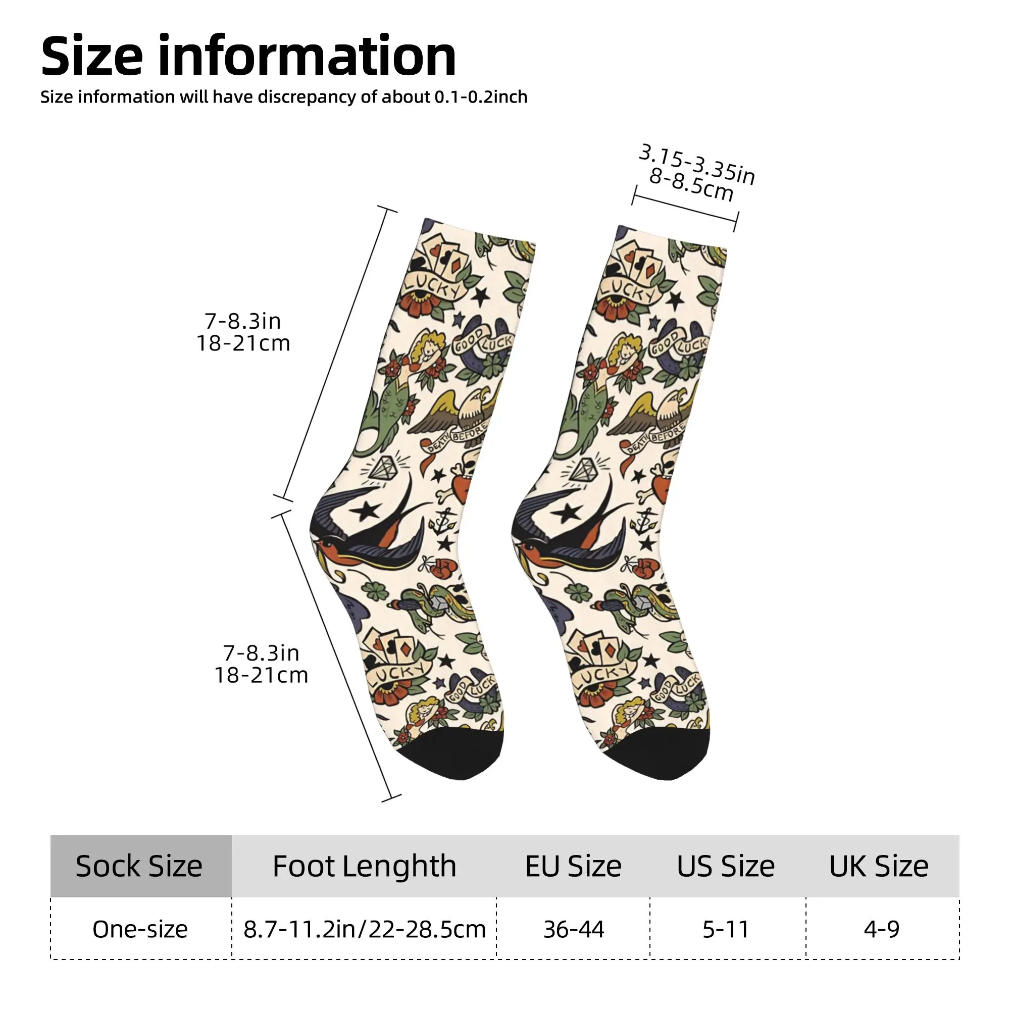 فلاش الوشم جوارب الرجال الجوارب عالية الجودة الجوارب الحديثة الخريف الدراجات المضادة للعرق جوارب مخصصة هدية عيد ميلاد