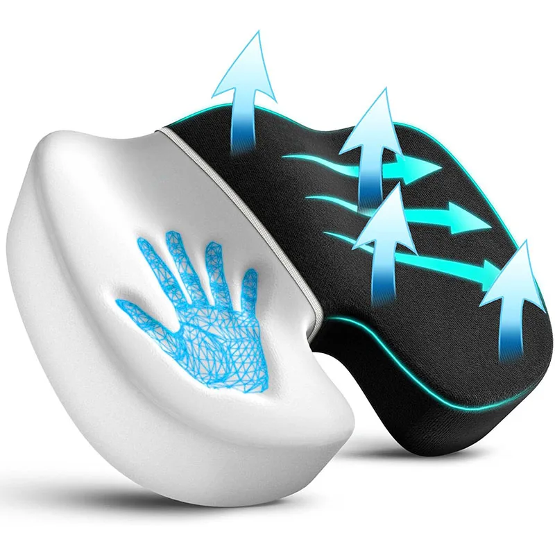 Coussin de bureau ergonomique en coton à mémoire de forme, coussin pour hémorroïdes, coussin de chaise, artefact sédentaire, coussin pour cul d'étudiant, nouvelle collection