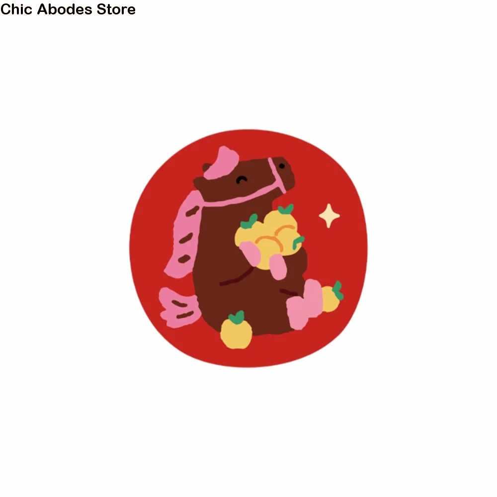 

Cute Cartoon Pony Placemat Water Absorbent Anti-scalding Table Mat Blessing Multipurpose Bowl Mat Table Setting