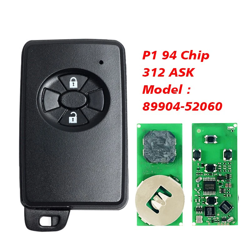 

CN007193 Aftermarket 2 кнопки смарт-брелок 4D-67 312 МГц ASK 89904-52011 89904-52060 271451-5841 для Toyota Vitz Ractis IST