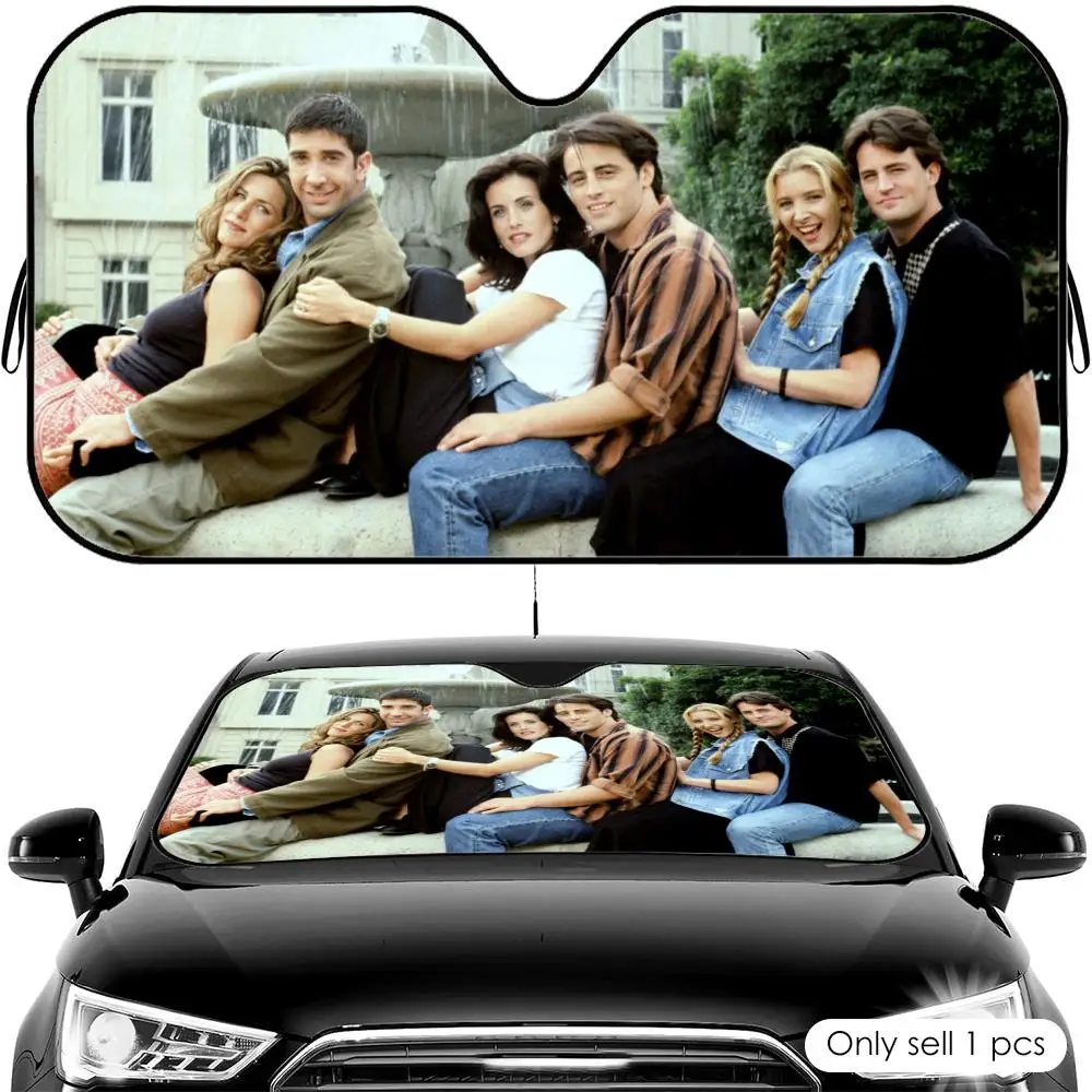 

TV Show F-Friends Sun Visor Foldable Universal Car Windshield Sun Shade UV Protection Heat Insulation Foldable Cover