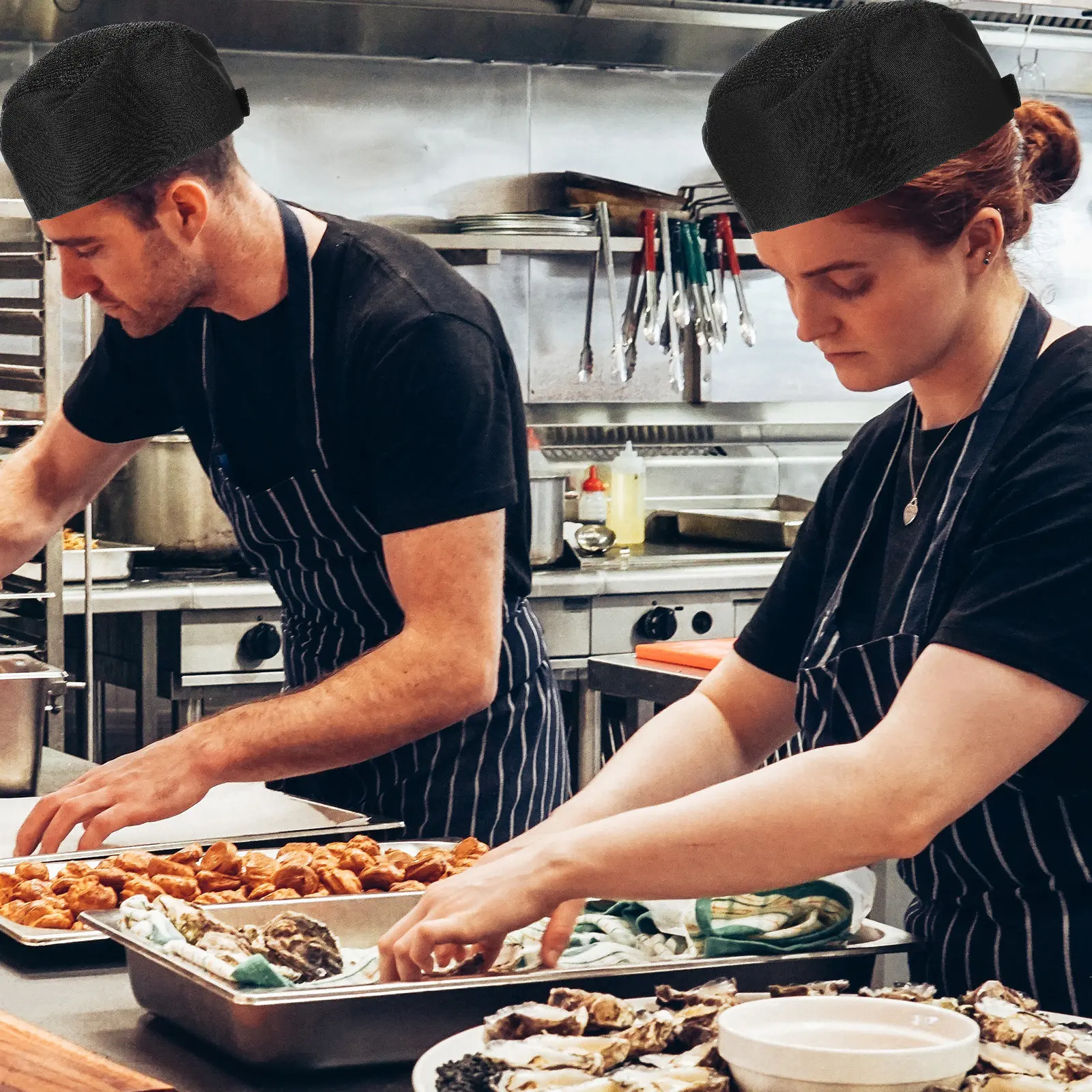 Classic Chef Hat Exquisite Craftsmanship Wear Resistant Kitchen Serving Hat for Restaurant Cafe Juice Bar Bakery Cooking Class