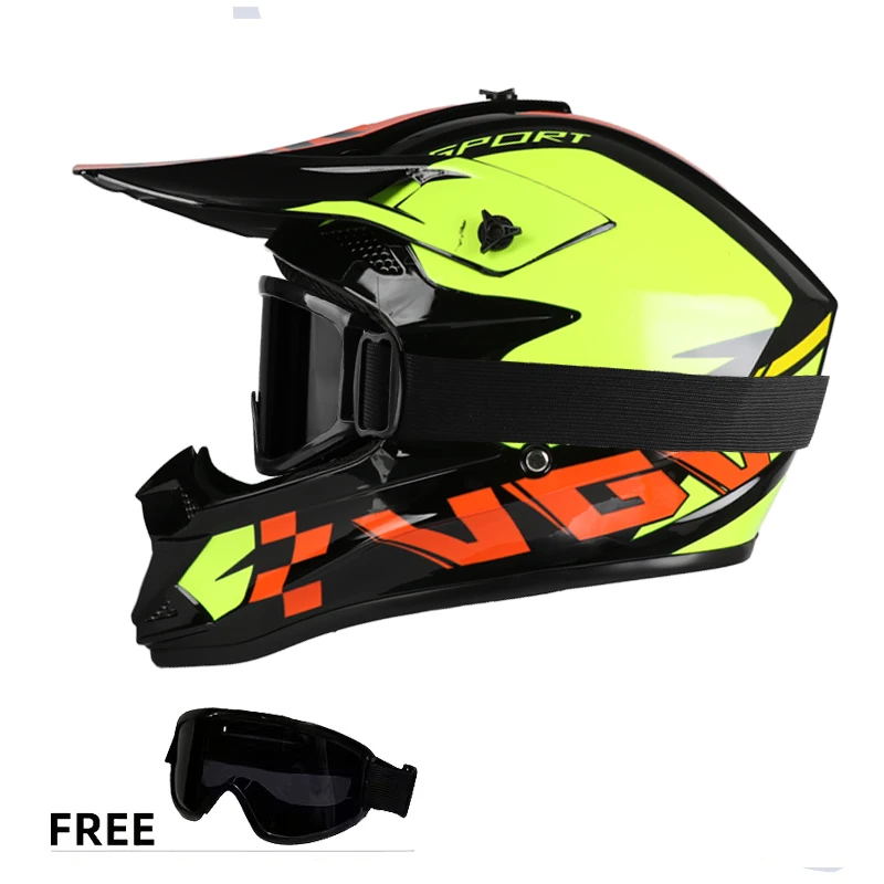 خوذة دراجة نارية احترافية معتمدة من وزارة النقل، آمنة للطرق الوعرة، كاملة الوجه، جميع التضاريس، مناسبة للبالغين والأطفال