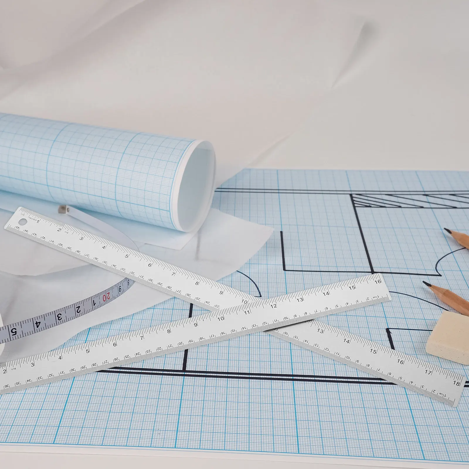 

2 шт. линейки из нержавеющей стали с метрической и дюймовой шкалой, прецизионный чертежный инструмент для инженеров, архитекторов, студентов, офиса, класса