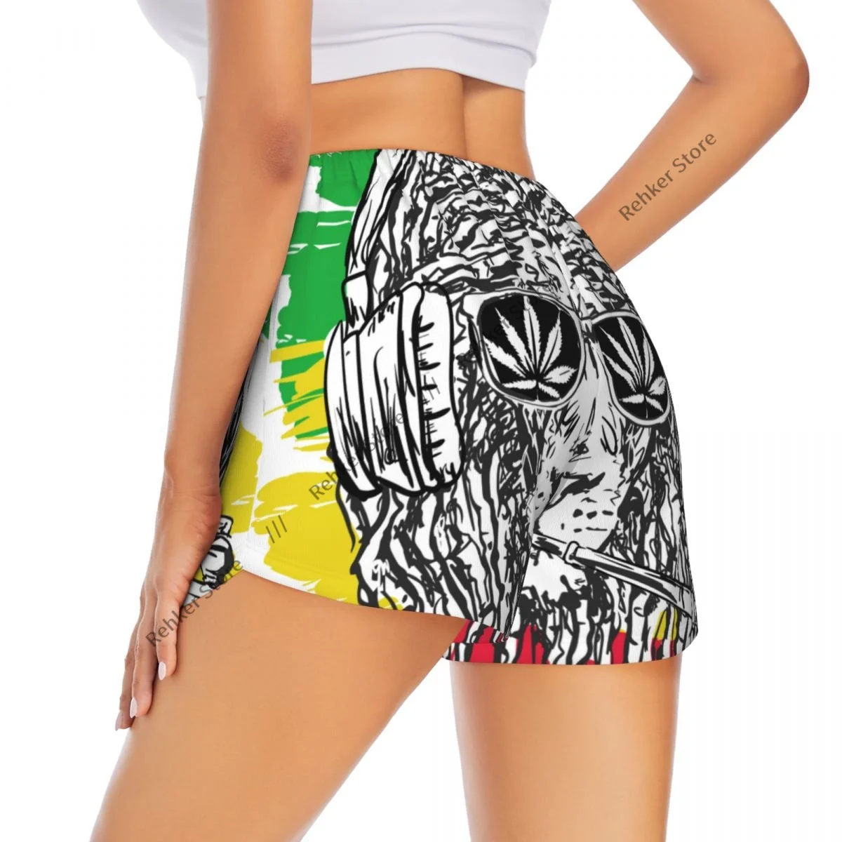 

Шорты для йоги для женщин, шорты для фитнеса, байкерские спортивные шорты для бега, субкультура, лев, быстросохнущая спортивная одежда с карманом