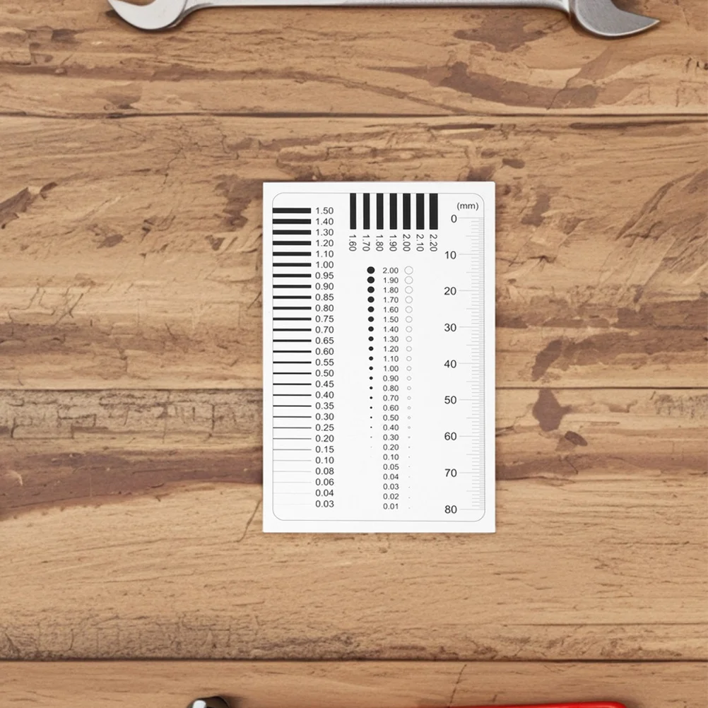 2 قطعة كشف الخلل البلاستيك قياس خط شفاف عرض قياس حاكم عالية الدقة عيب أداة تقدير الصفر الكراك #4